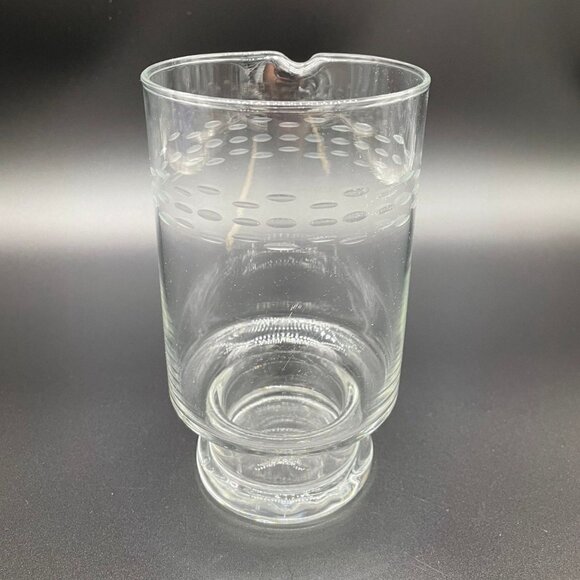 Etched Crystal Footed Pitcher Cocktail Lemonade Princess House Clear Barware - Picture 4 of 9